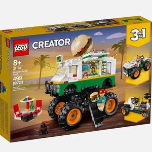 LEGO Creator Monster Burger Truck in Green, White, Orange and Black. NWOT